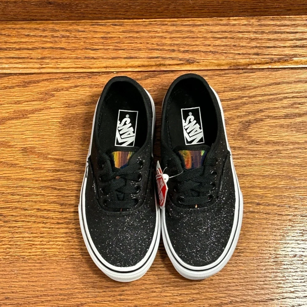 Vans Authentic Glitter & Iridescent Black Shoes‎